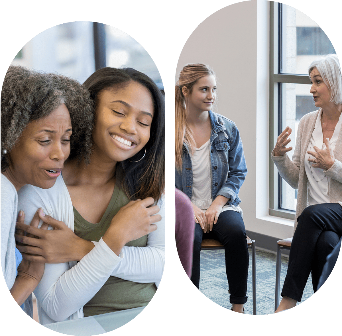 Group discussion among diverse women